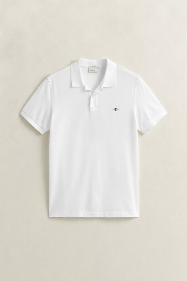 Slim Fit Shield Piqu&eacute; Polo Shirt
