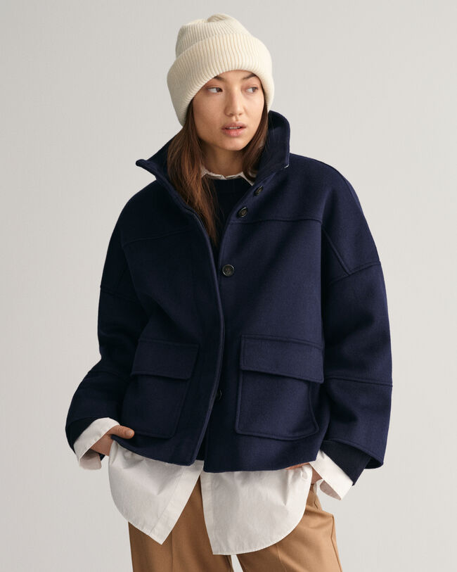 Cropped Wool Jacket - GANT