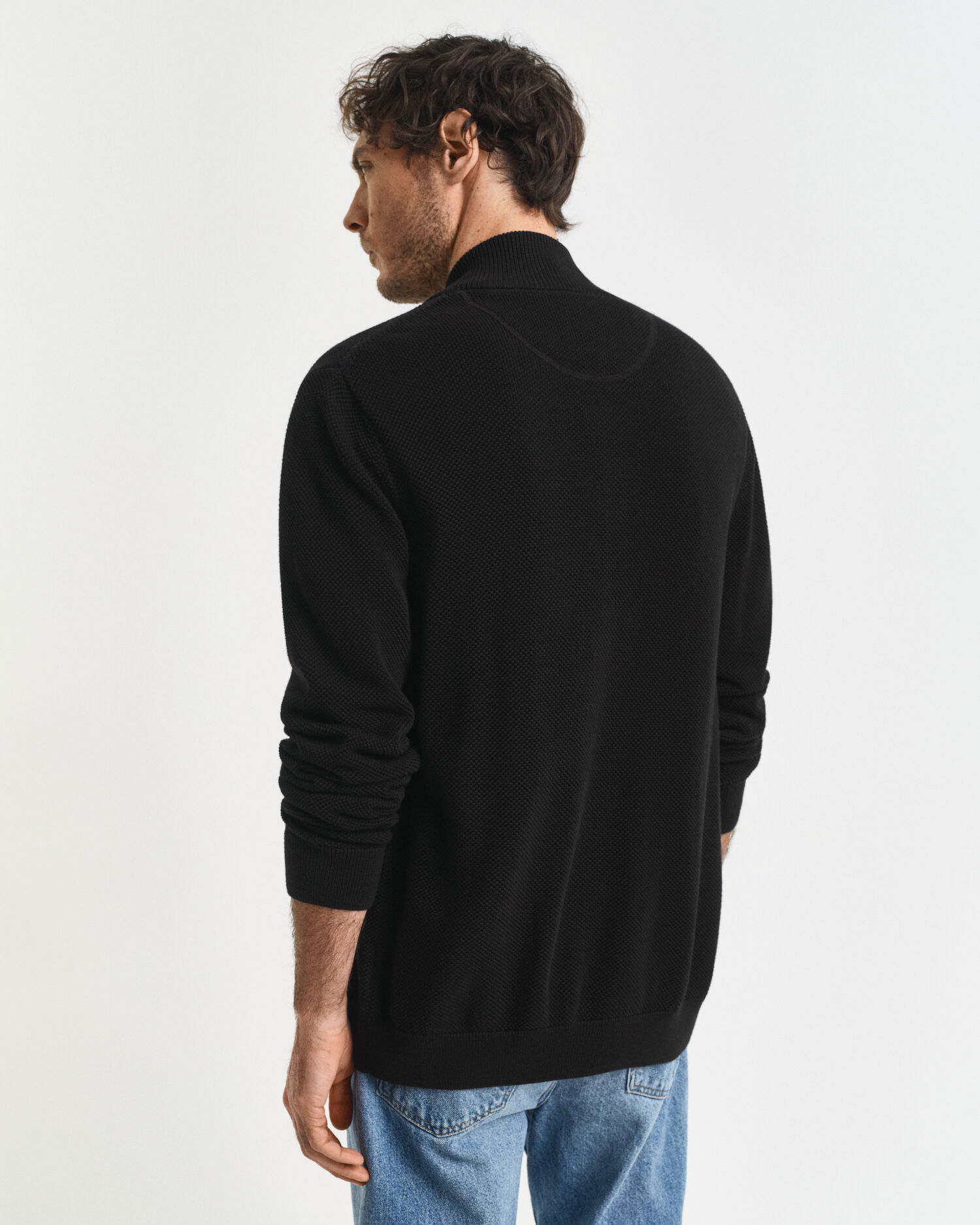 Casual Cotton Zip Cardigan - GANT
