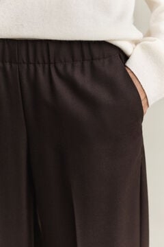 Wool Blend Pants — DEEP BROWN 4