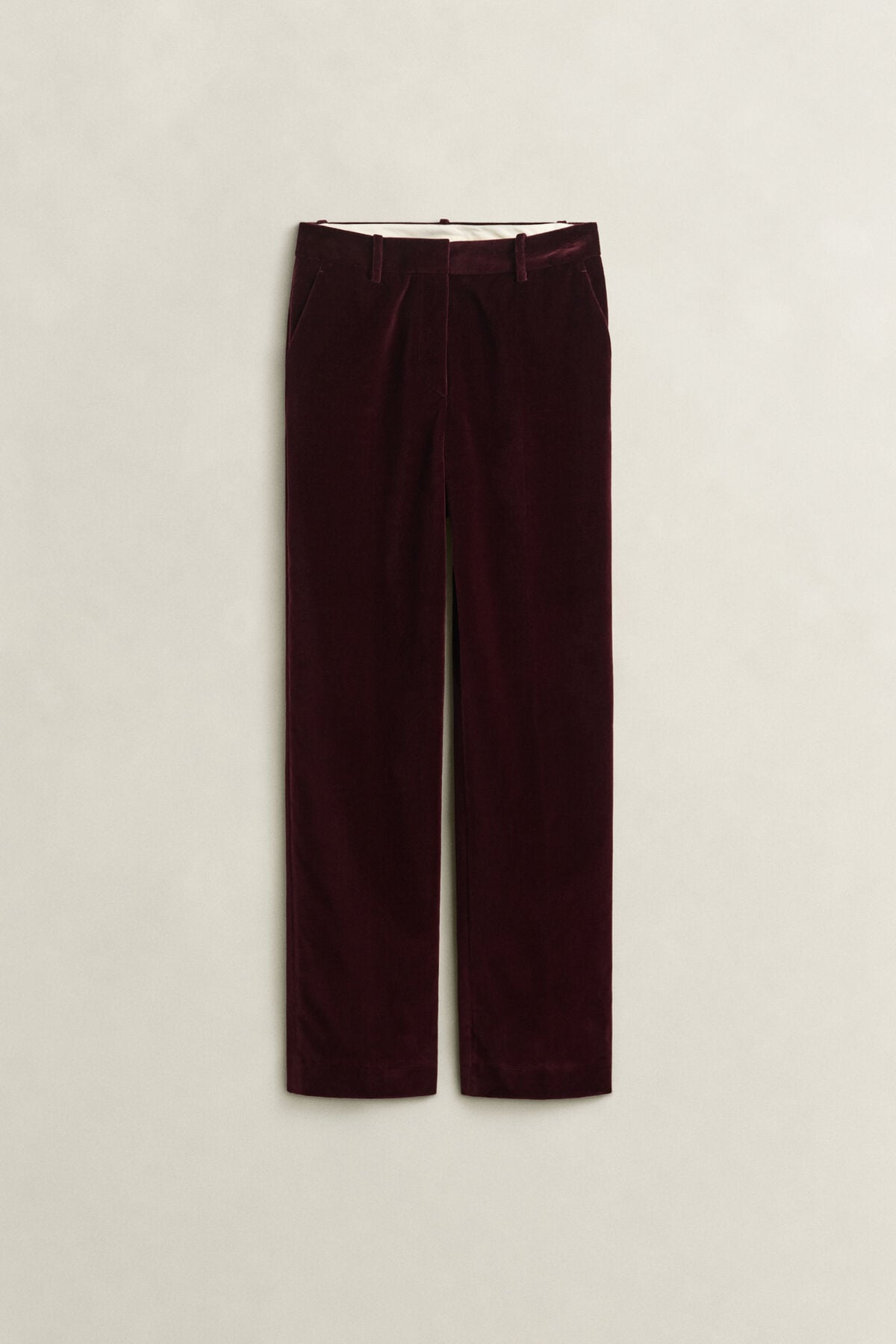 Tailored Velvet Pants — DARKENED WINE