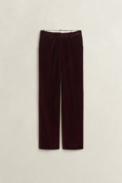 Tailored Velvet Pants — DARKENED WINE 1