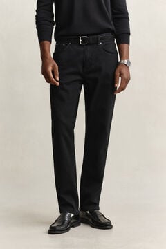 Regular Clean Wash Jeans — BLACK 4