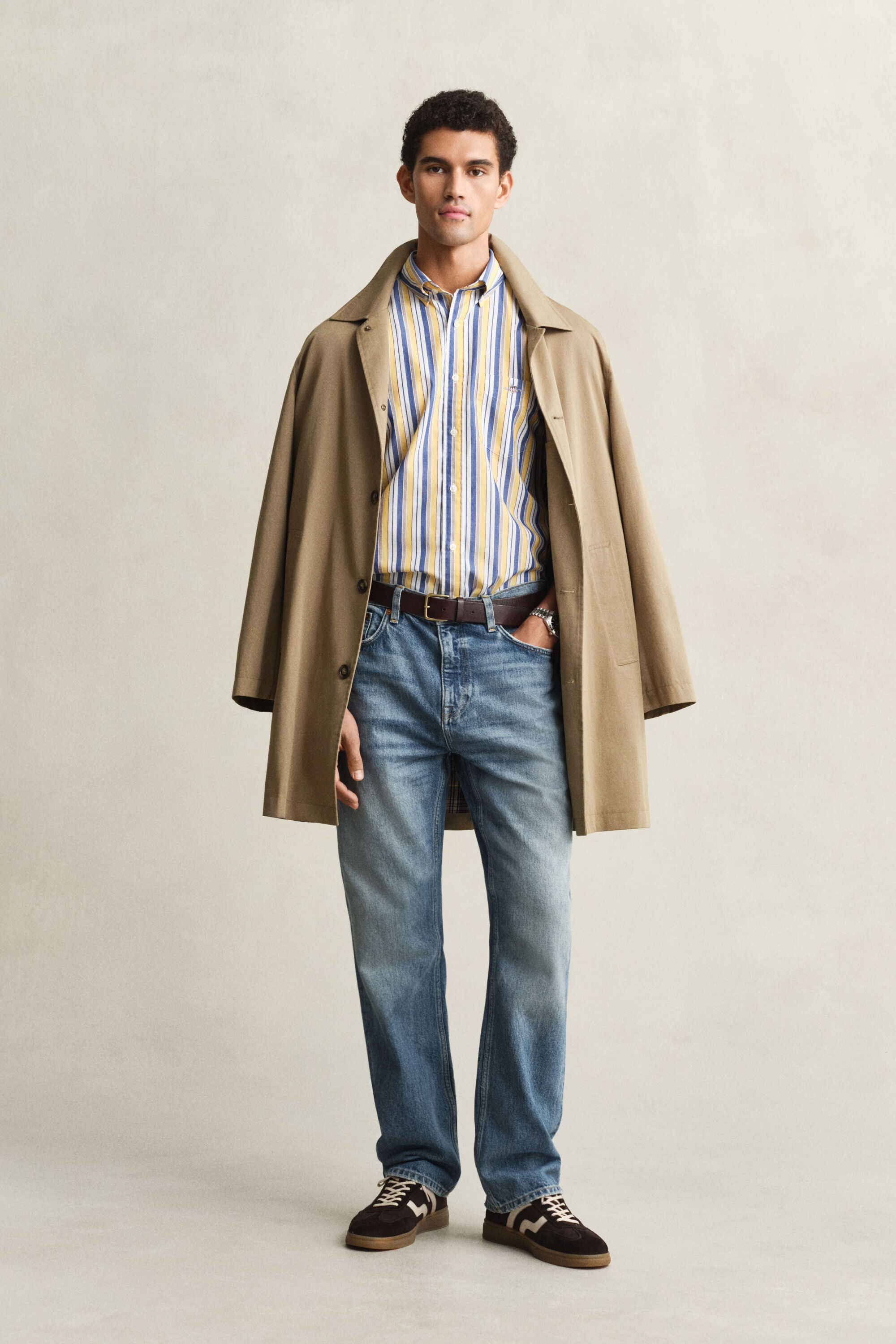 Regular Fit Striped Poplin Shirt