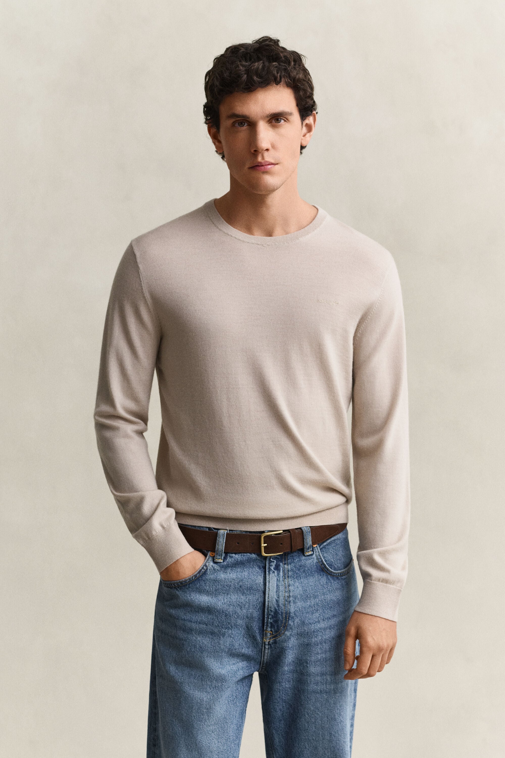 Merino Wool Crew Neck Sweater
