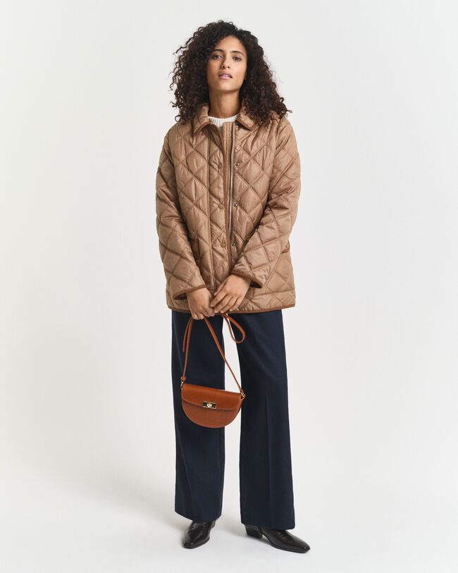 Quilted Corduroy Trim Jacket