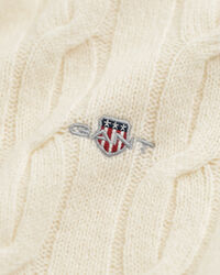 Lambswool Cable Knit Crew Neck Sweater