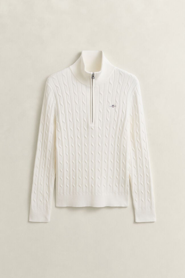 Cable Knit Half-Zip Sweater