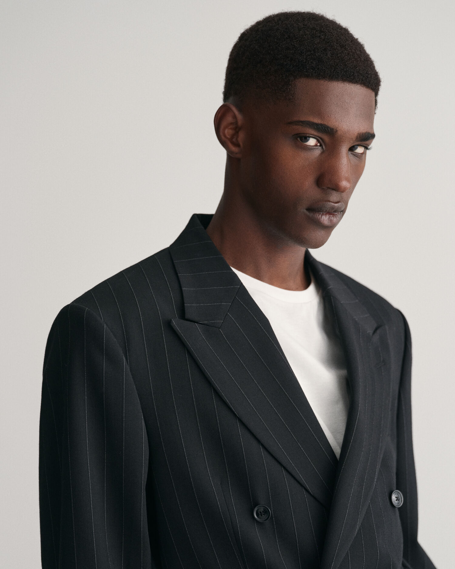 Relaxed Fit Pinstripe Suit Blazer