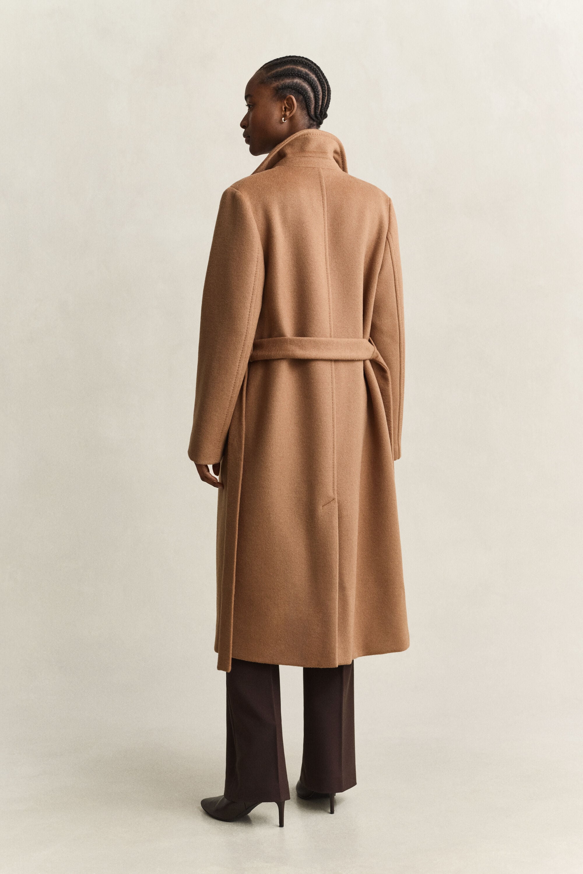 Belted Wool Blend Coat
