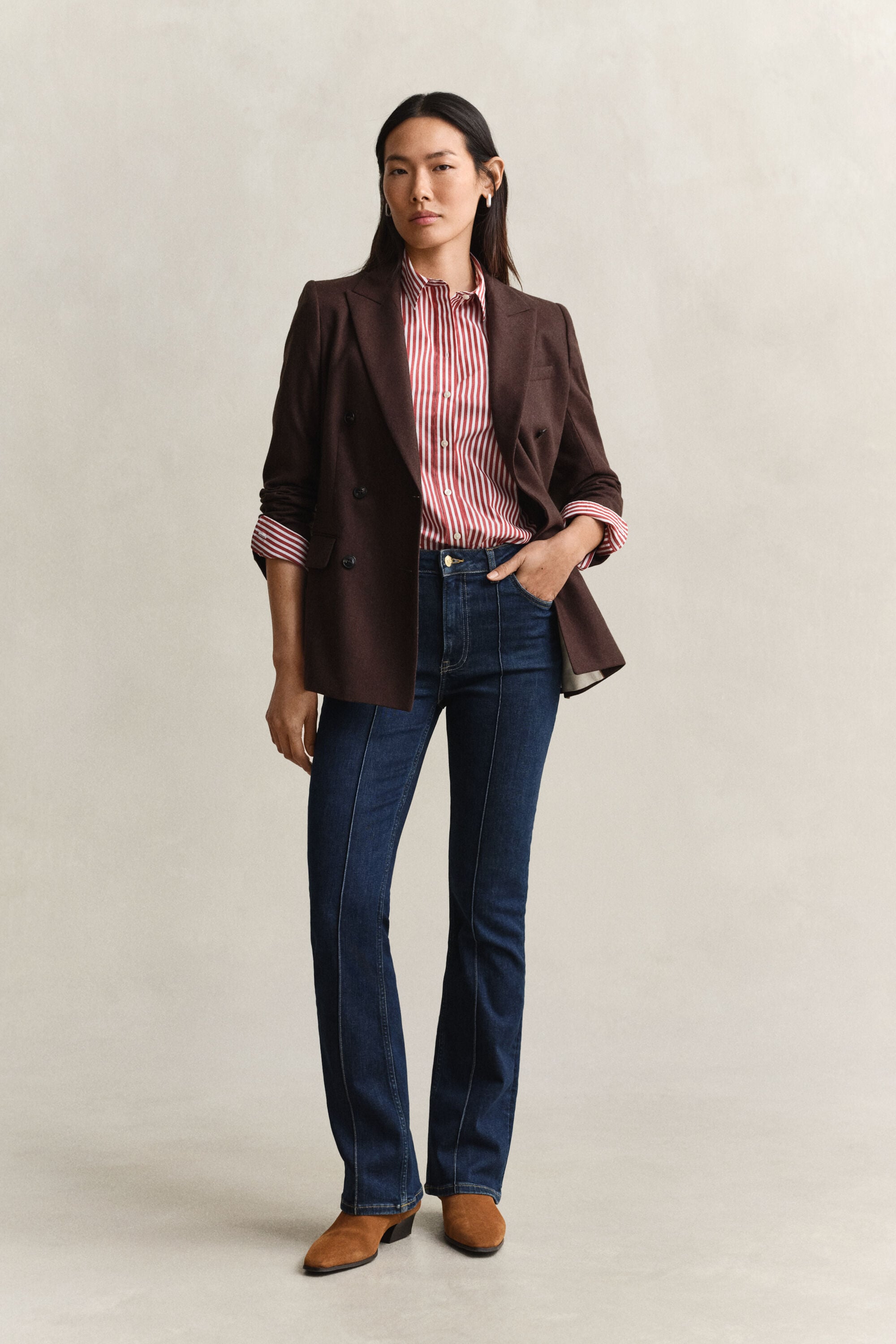 Regular Fit Striped Classic Poplin Shirt