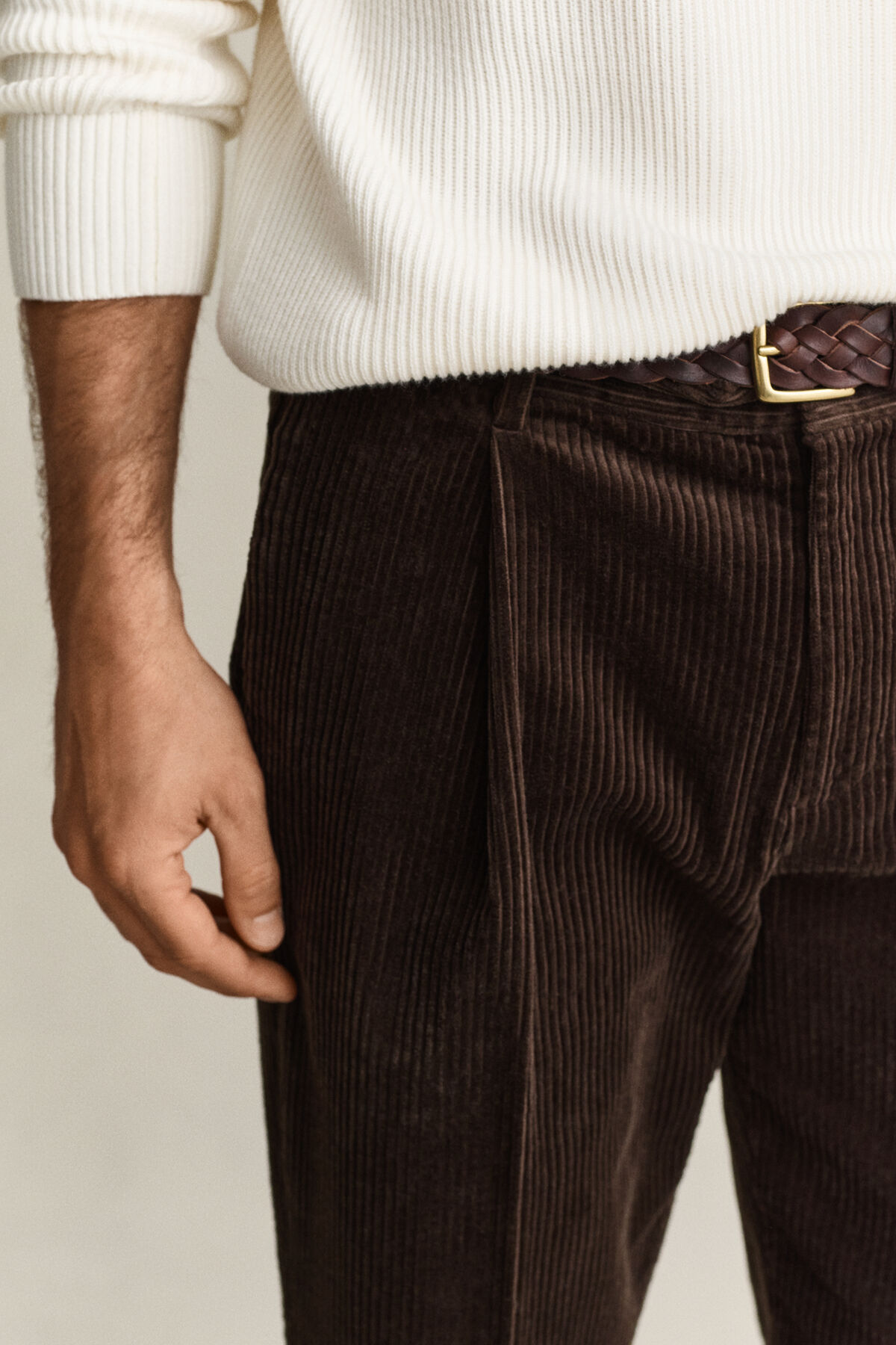 Corduroy Suit Pants — BLACK BROWN