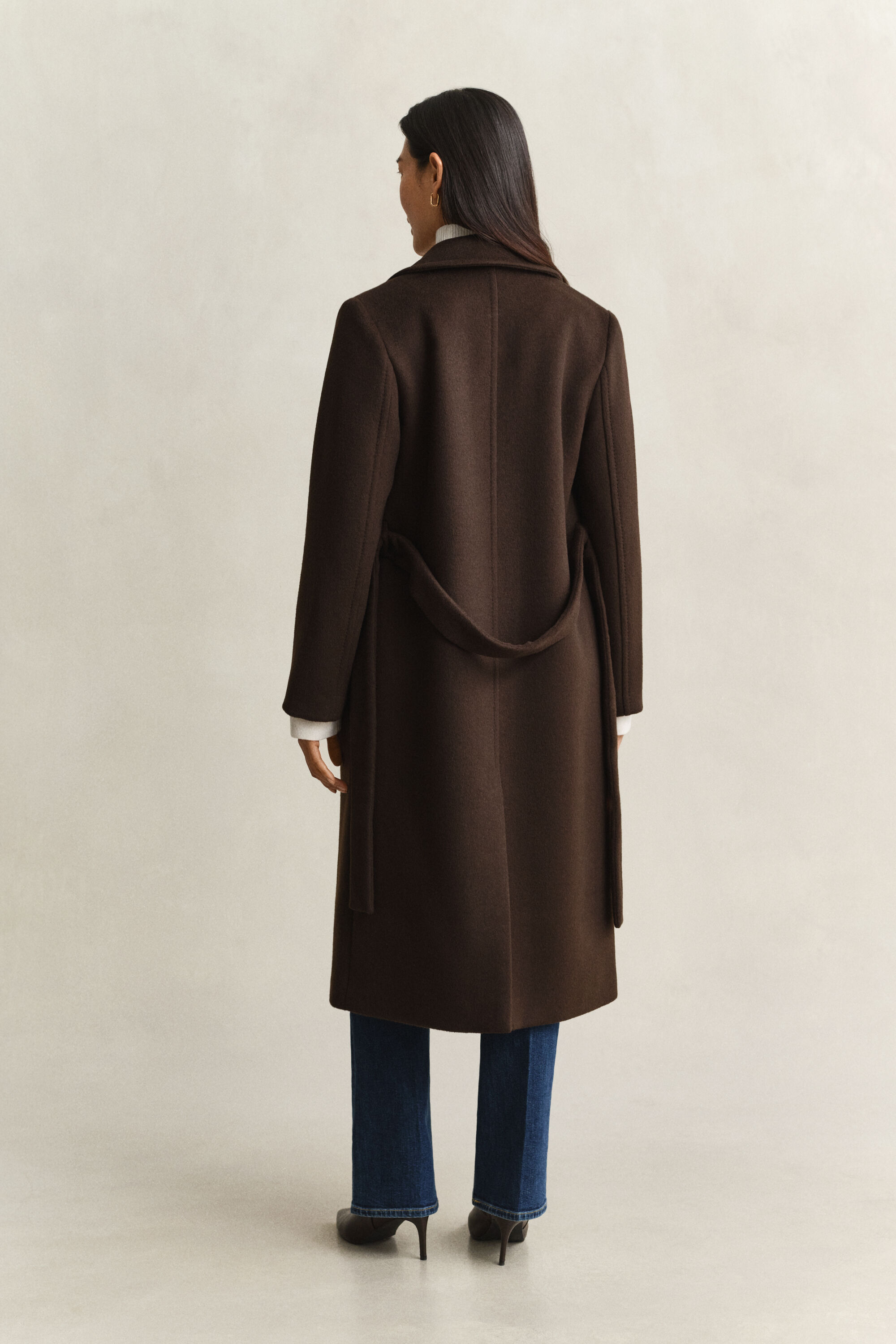 Belted Wool Blend Coat