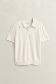 Light Knitted Polo Sweater — CREAM 1