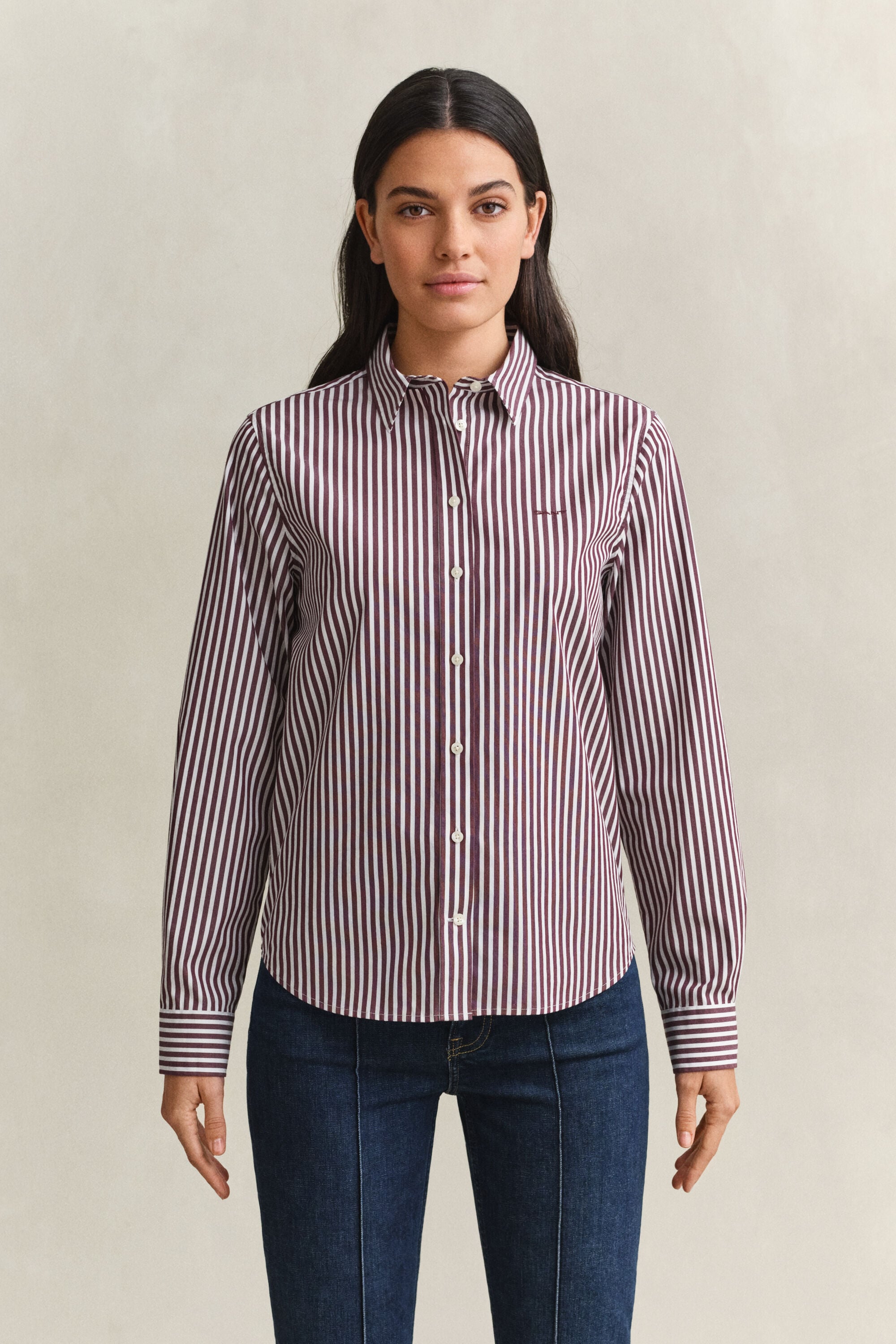 Regular Fit Striped Classic Poplin Shirt