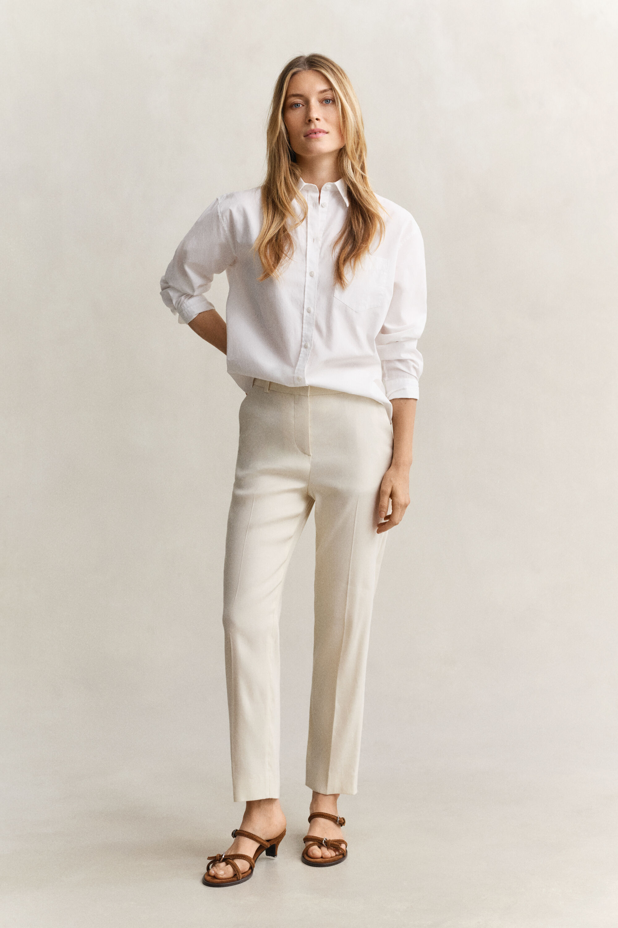 Tailored Linen Stretch Pants