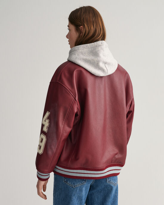 Leather Varsity Jacket - GANT