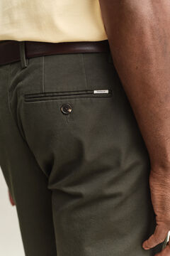 Slim Smart Chinos — DARK MOSS GREEN 4