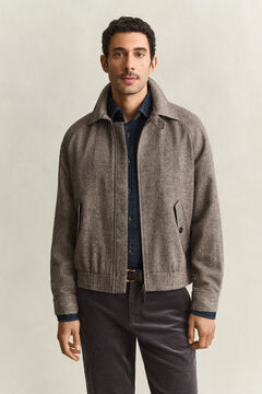 Wool Blend Windcheater Jacket — MIST TAUPE 8