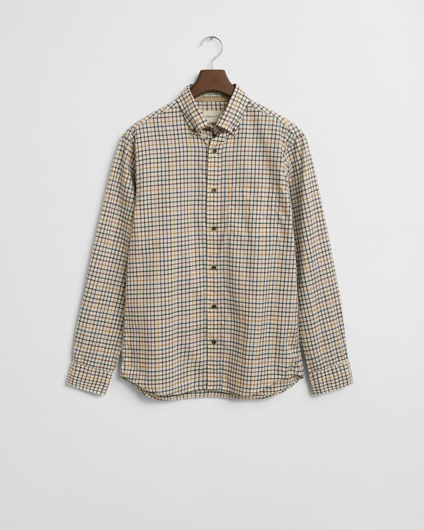 Regular Fit Tattersall Checked Twill Shirt
