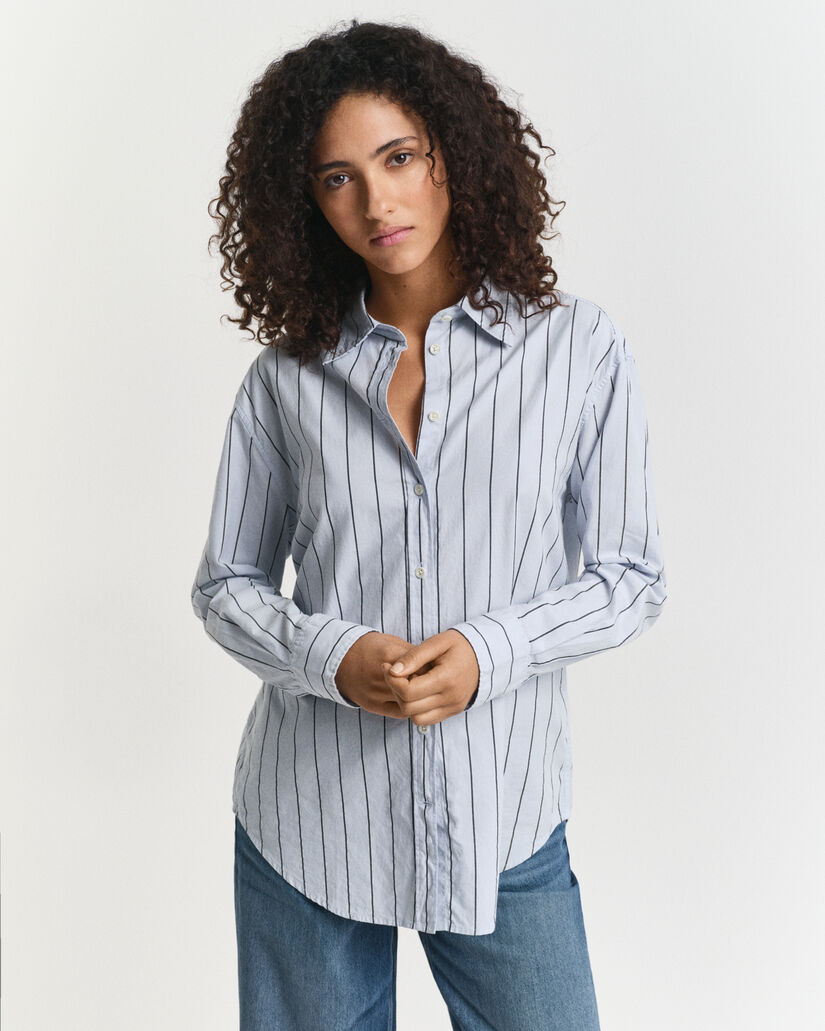Relaxed Fit Striped Luxury Oxford Shirt