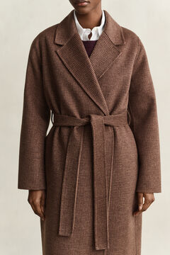 Handstitched Belted Coat — DEEP BROWN 4