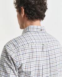 Regular Fit Tattersall Checked Twill Shirt
