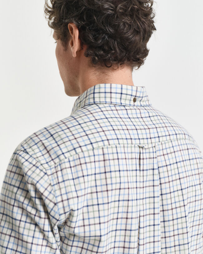 Regular Fit Tattersall Checked Twill Shirt