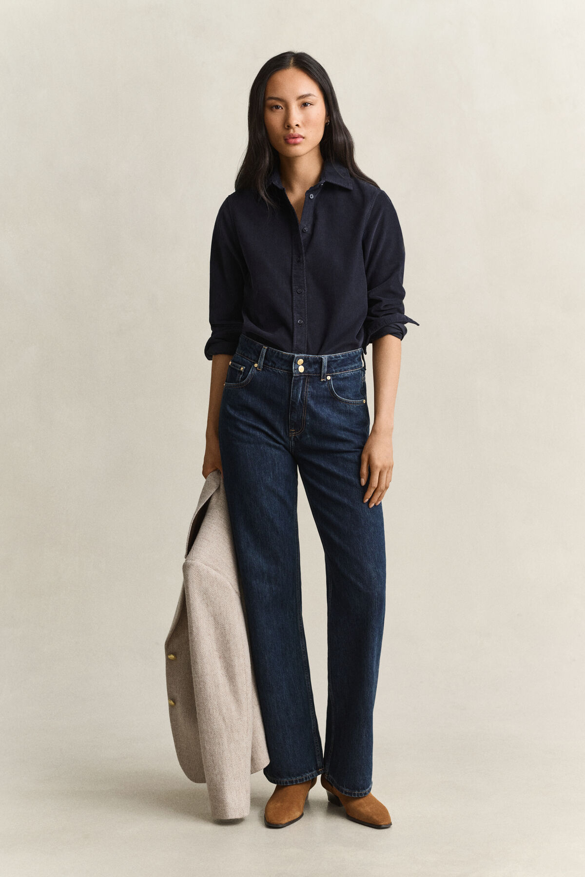 Regular Corduroy Shirt — EVENING BLUE