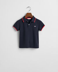 Kids GANT Striped Piqué Polo Shirt