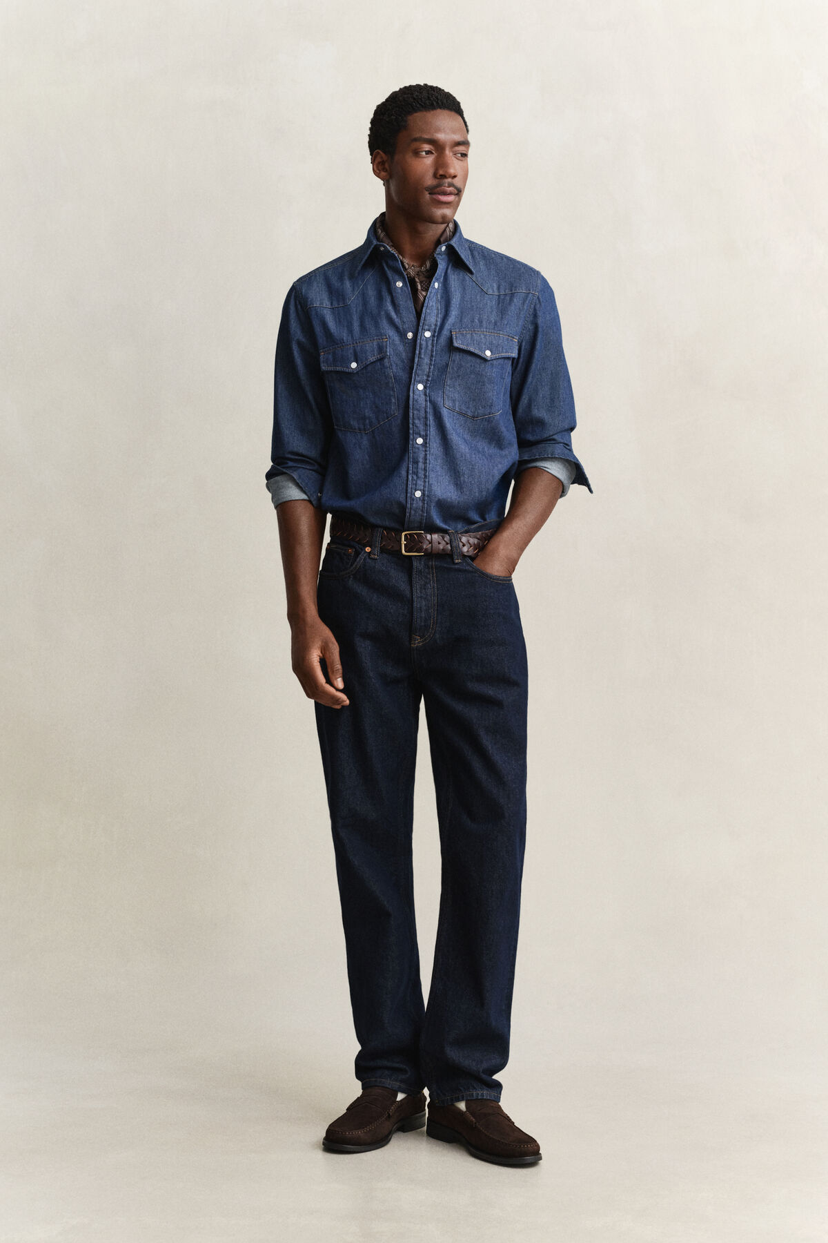 Denim Rodeo Shirt — DARK INDIGO