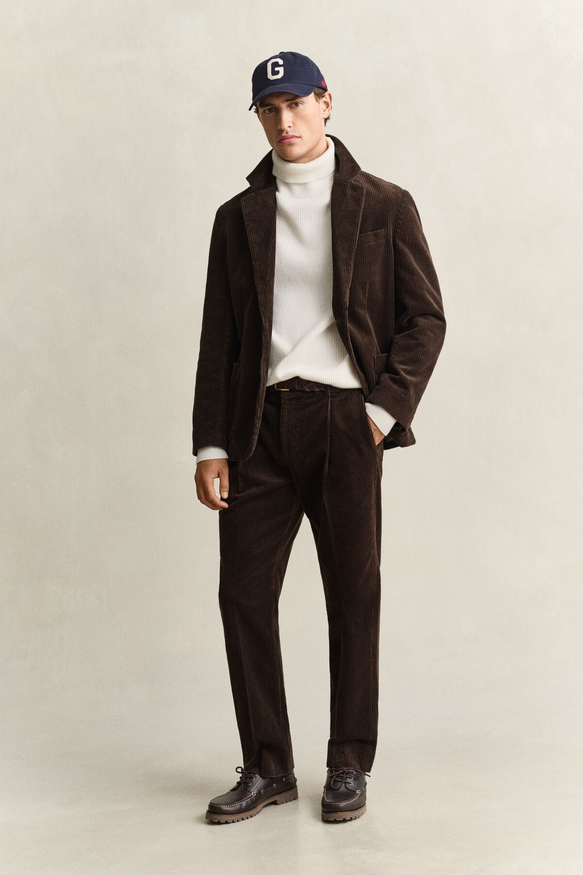 Corduroy Suit Pants — BLACK BROWN