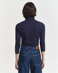 Lightweight Cotton Turtleneck Top