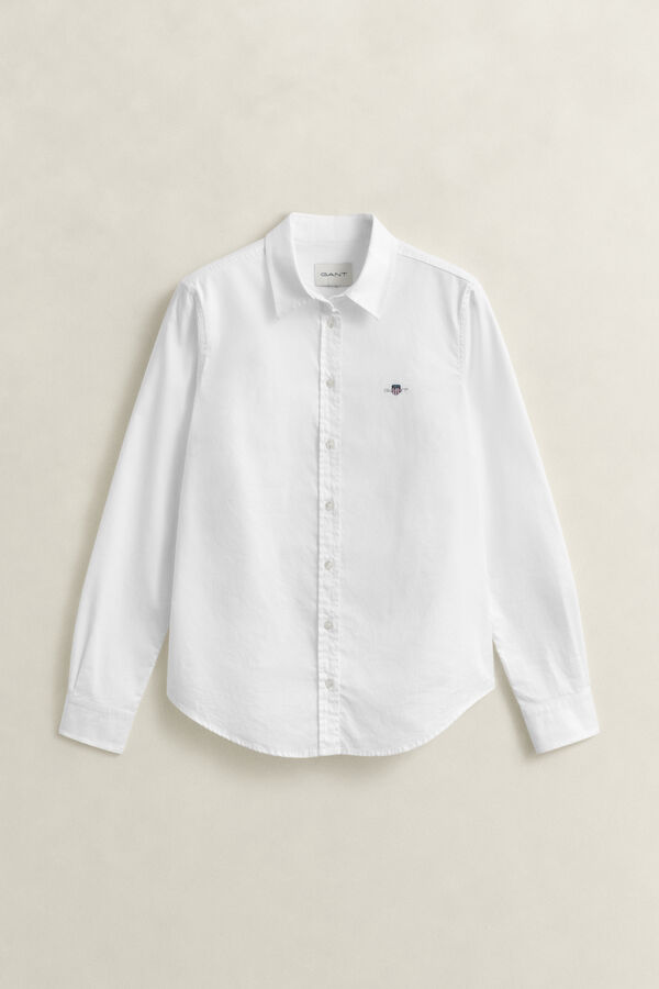 Classic Slim Stretch Oxford Shirt — WHITE