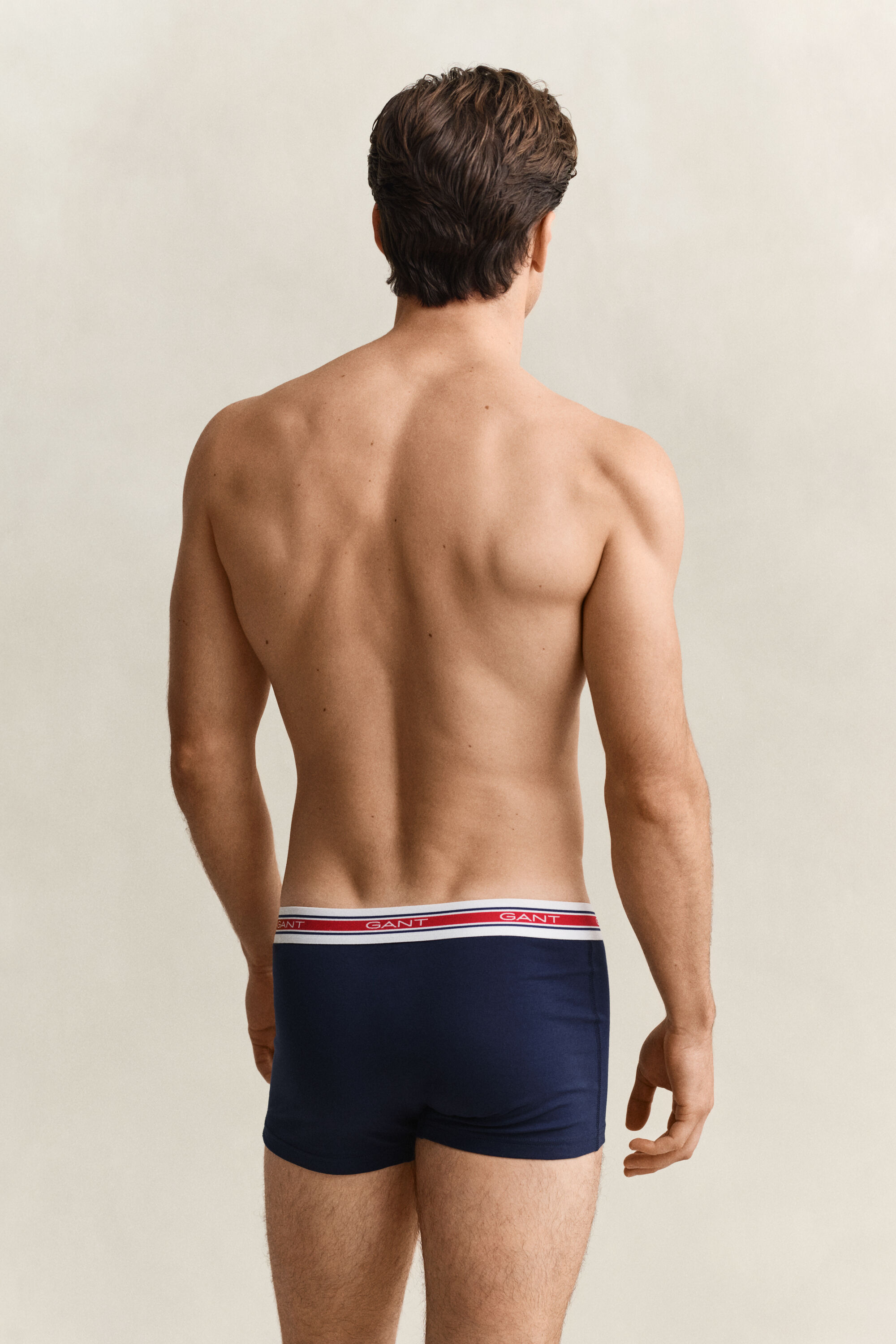 3-Pack Striped Waistband Trunks
