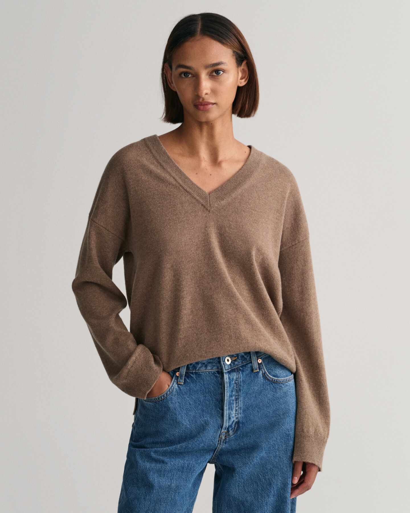 Superfine - V-Neck Sweater GANT Lambswool