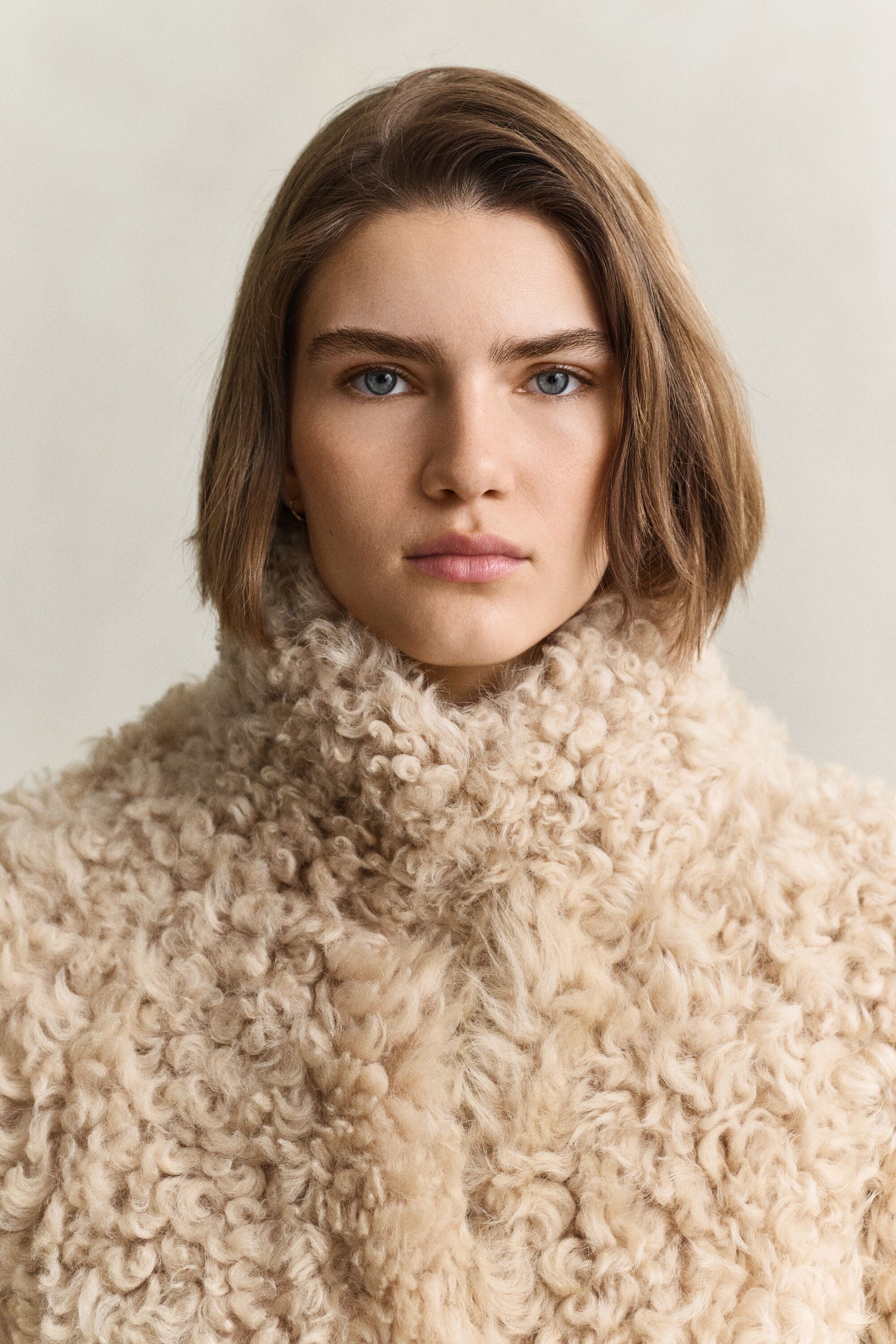 Shearling Coat — CARAMEL BROWN