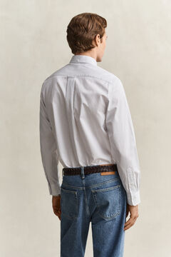 Striped Twill Dress Shirt — WHITE 2