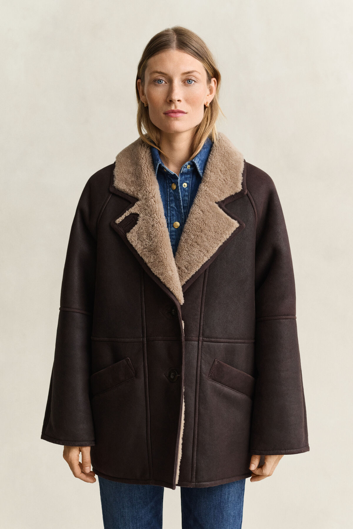 Shearling Jacket — DEEP BROWN