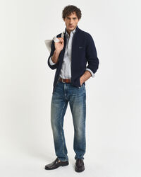 Cotton Piqué Zip Cardigan