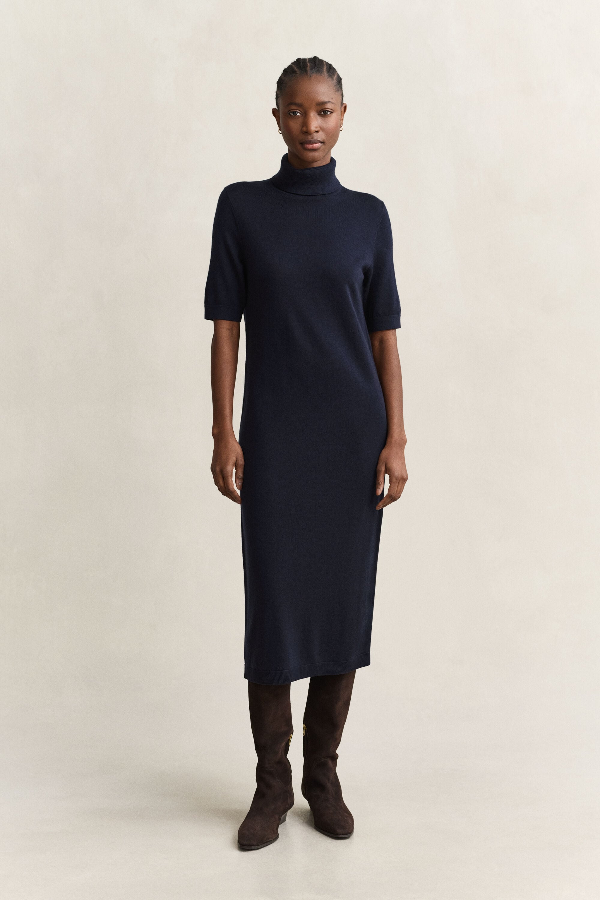 Merino Wool Turtleneck Dress