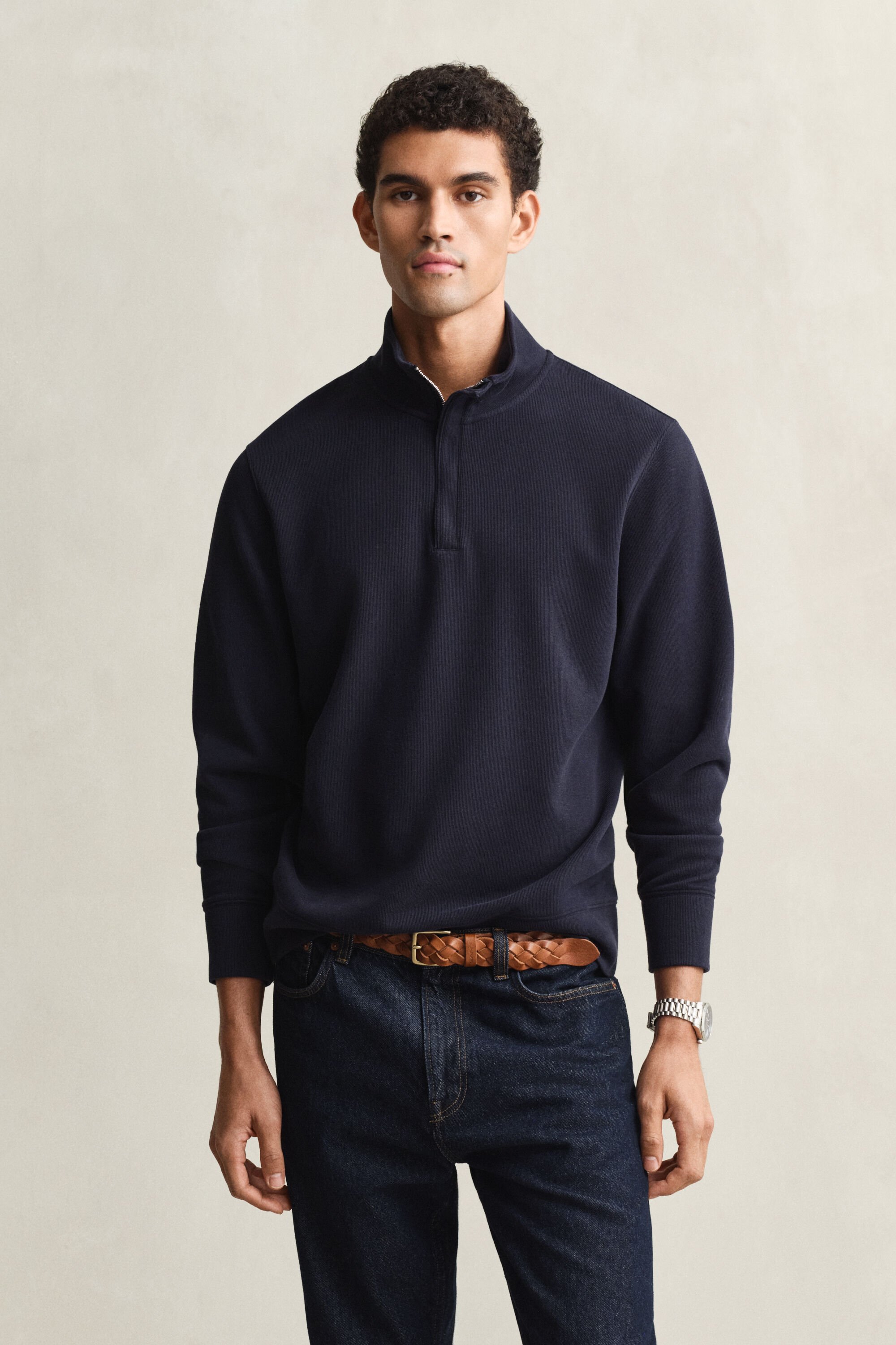 Sacker Rib Half-Zip Sweatshirt