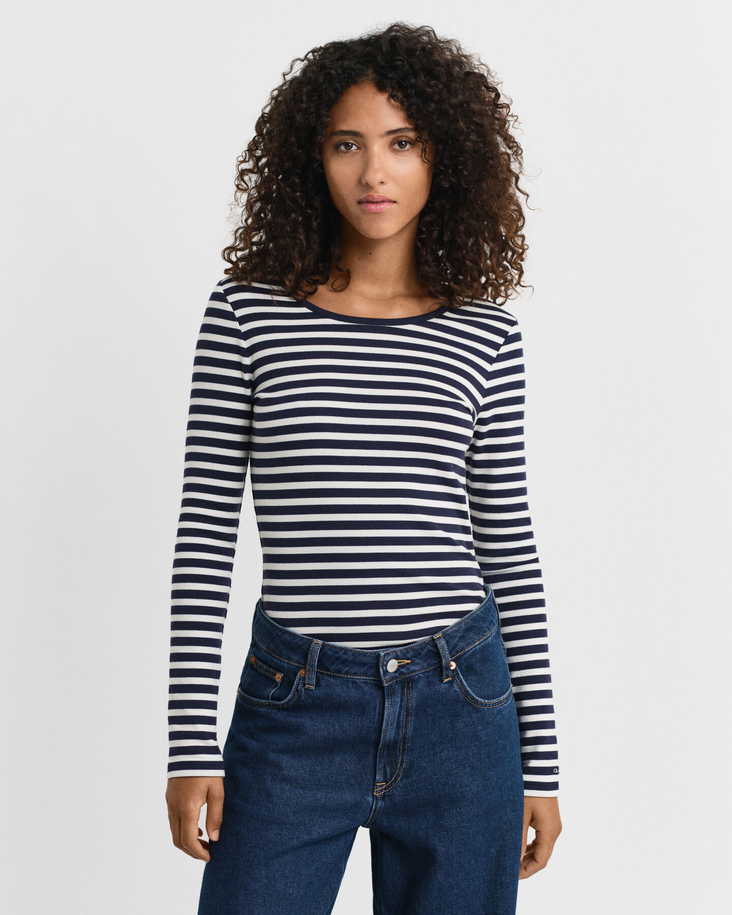 Striped Rib Long Sleeve T-Shirt