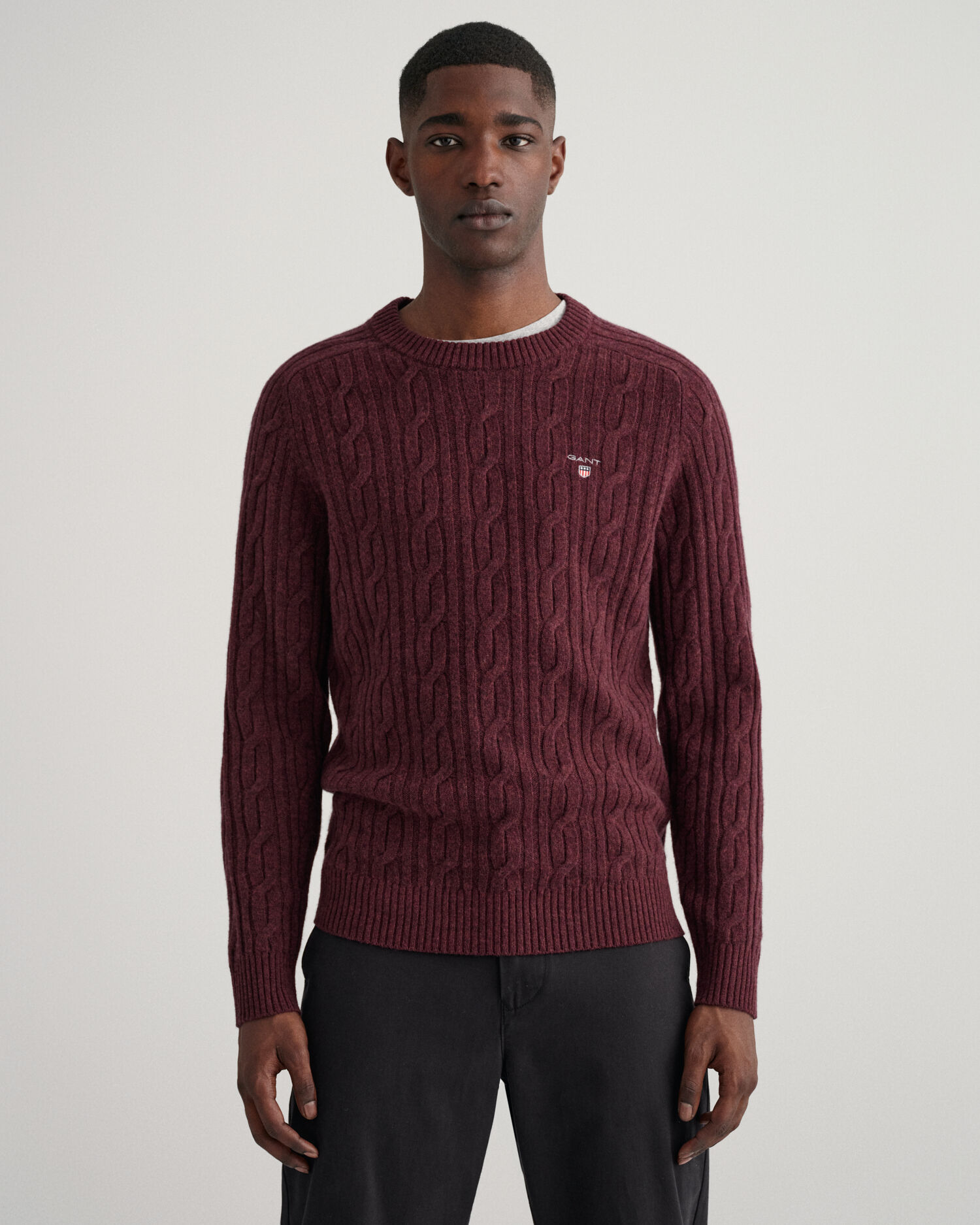 Maroon cable sale knit sweater