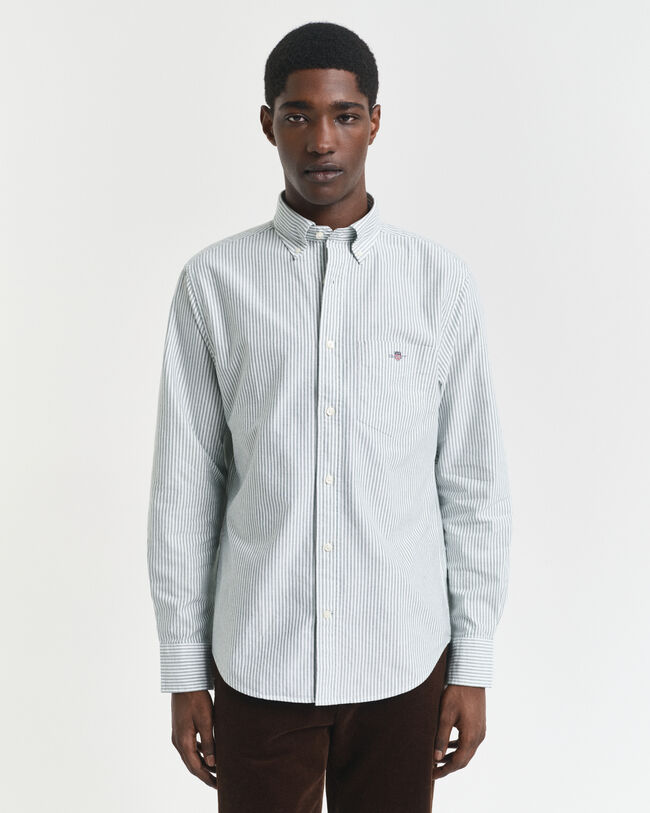 Regular Fit Banker Stripe Classic Oxford Shirt