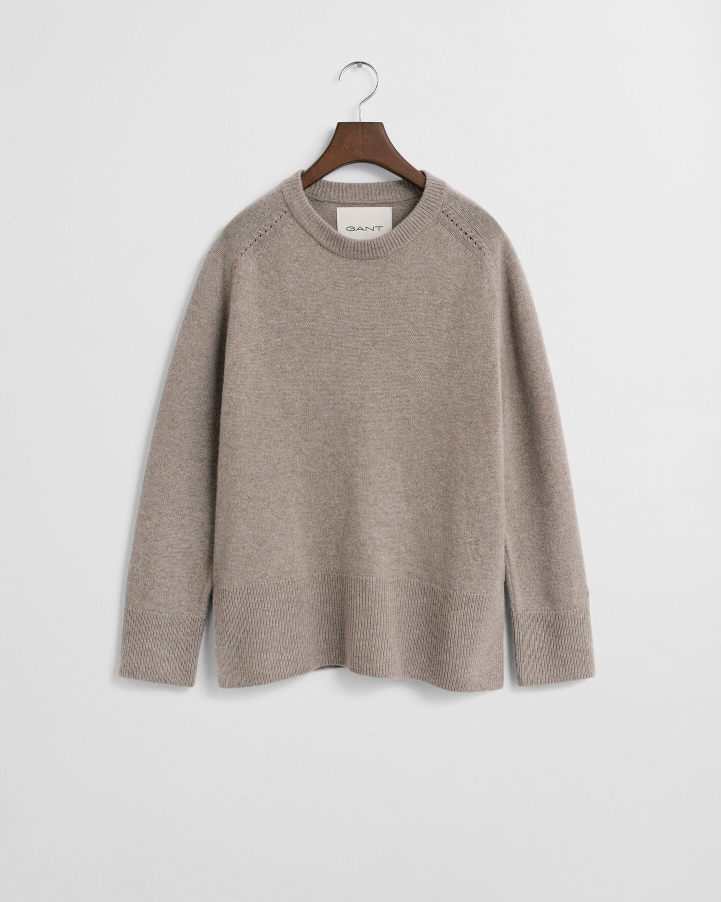 Soft Wool Cashmere Blend Crew Neck Sweater
