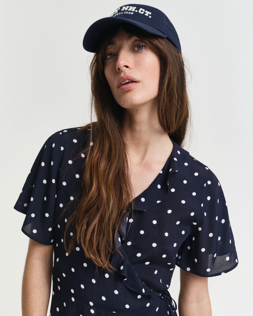 Dot Print Frill Dress