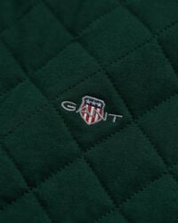 Corduroy Collar Quilted Zip Sweatshirt