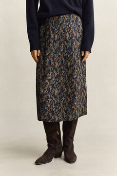 Printed Pleated Skirt — EVENING BLUE 5