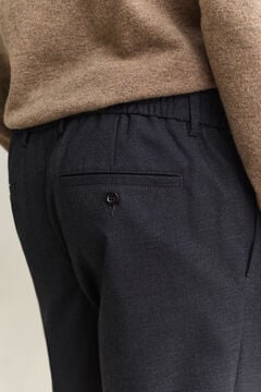 Tapered Wool Pants — BLACK GREY 3